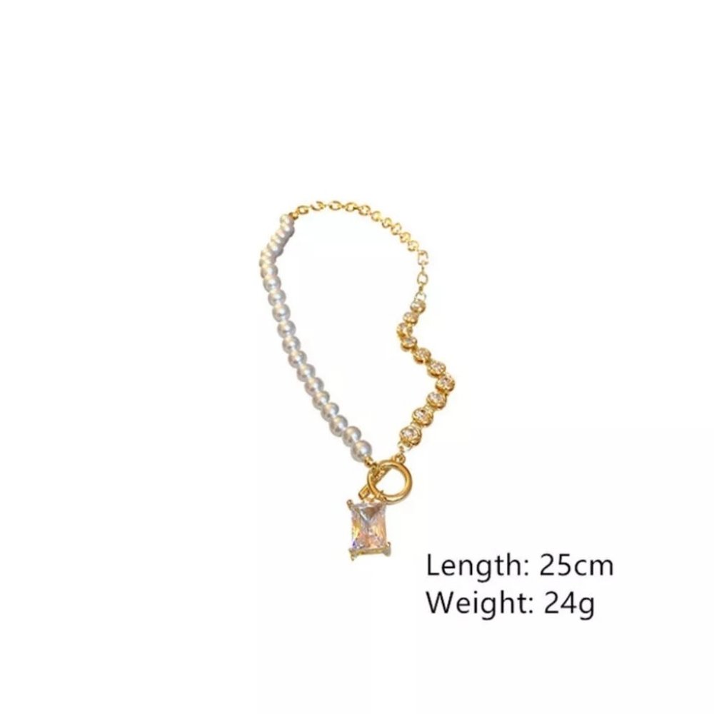 ***NEW 18K GOLD ELEGANT LOVE PEARL NECKLACE - Picture 5 of 6